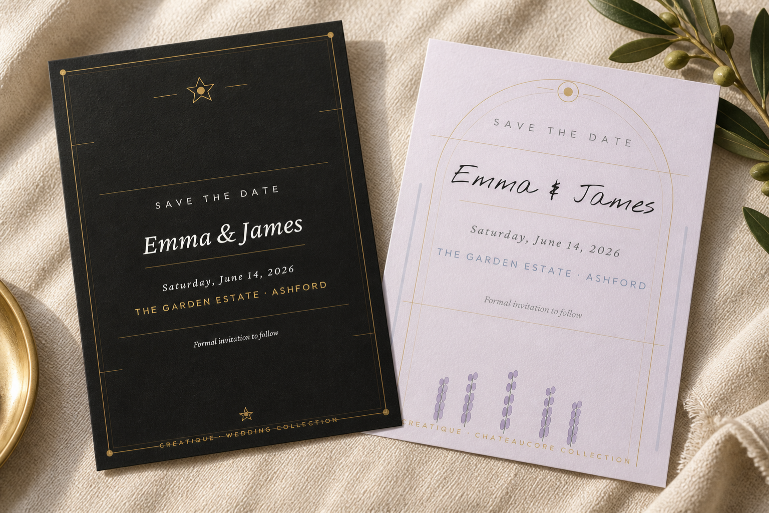 Creatique · Wedding stationery / Papelería de boda